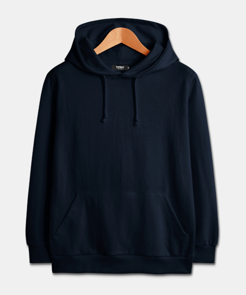 Базовое худи standard fit без начеса/с начесом Navy