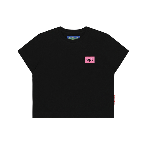ept ♥ WM Box Crop T-Shirt /追跡付 이피티(EPT) WM BOX CROP T-SHIRT (BLACK) - 사이즈 & 후기 | 무신사