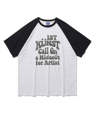 이스트쿤스트(ISTKUNST) HIDEOUT RAGLAN TEE_LIGHT GREY(IK2EMMT503A) 상품 이미지