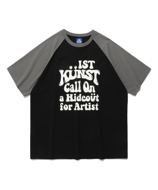 이스트쿤스트(ISTKUNST) HIDEOUT RAGLAN TEE_BLACK(IK2EMMT503A) 상품 이미지