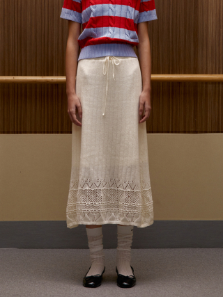 시엔느(SIENNE) Jemma Knit Skirt (Ivory)