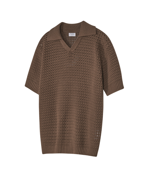 Пуловер с V-вырезом 86-IRO317 Brown