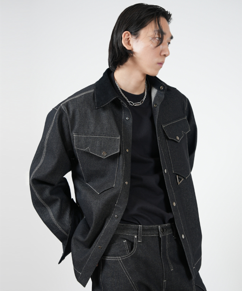 VC4303 _DENIM куртка _Charcoal серый