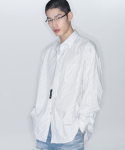 레씨토(LECYTO) Overfit Stripe Tie Shirts_[White]