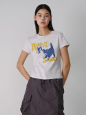 레이브(RAIVE) RAIVE Cat T-Shirt in M/Grey VW4ME042-1F