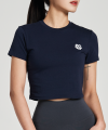 올드잉글리시 로고 슬림핏 크롭 티셔츠 (2 color)