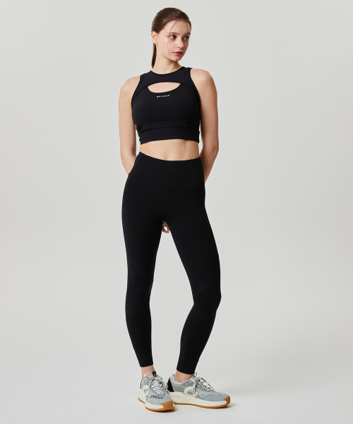 Женские спортивные легинсы в рубчик SPJPCNFL254WBLK