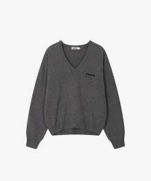 MYLES V-NECK KNIT_CHARCOAL