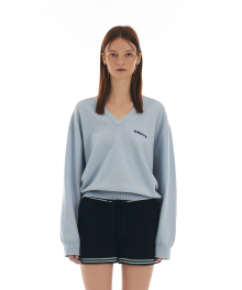 MYLES V-NECK KNIT_SKY BLUE