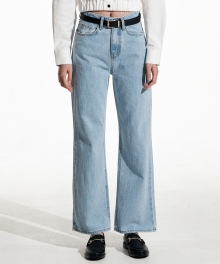 [WOMAN] STRAIGHT WIDE JEANS LIGHT BLUE