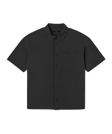 24 SS 남성 원 포켓 세미 루즈 핏 반팔 셔츠 (BLACK) (HA4SS02-39)