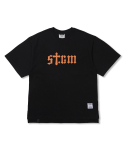 스티그마(STIGMA) STGM Logo Oversized Short Sleeves T-Shirts Black