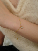 피오레(FIORE) crystal love lock bracelet