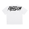 프리덤 백 로고 오버핏 티셔츠 (화이트)