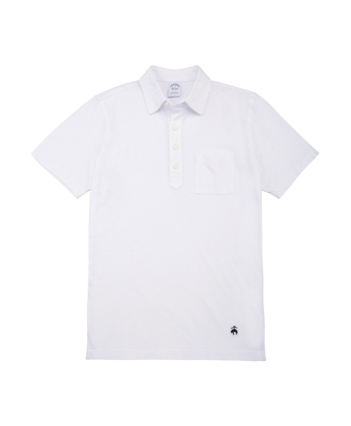 Винтажное поло из джерси с карманом (White) (BBNTMM7414AEM)