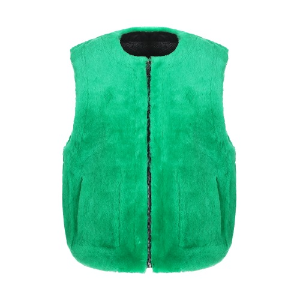Двусторонний жилет из дубленки Green