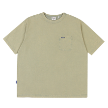 WASHED BASIC POCKET SHORT SLEEVE KHAKI_FQ2KT77U