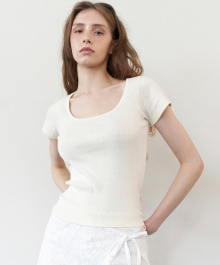 Punching Crop Top - Cream