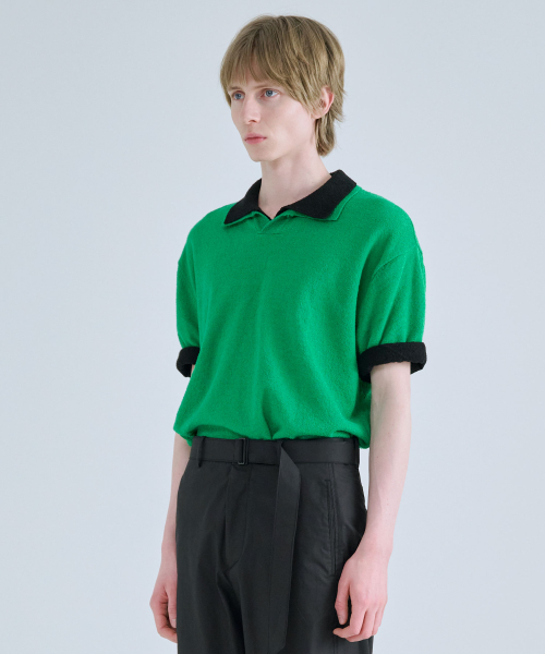 Трикотажное поло тери Lounge Green