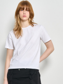 제너럴아이디어(GENERALIDEA) GNRL 실켓 스판 티셔츠 [WHITE] / WBD1L01503