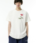 rose short sleeves t-shirt (white)