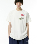 이에스씨 스튜디오(ESC STUDIO) rose short sleeves t-shirt (white)