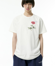rose short sleeves t-shirt (white)