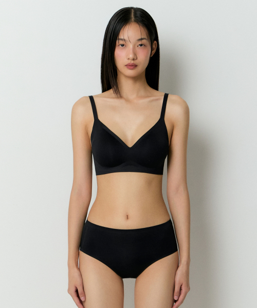 MUSINSA STANDARD WOMAN - Women's Seamless Light Volume Bra [Black]
