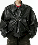 이에스씨 스튜디오(ESC STUDIO) buckle leather jacket (black)