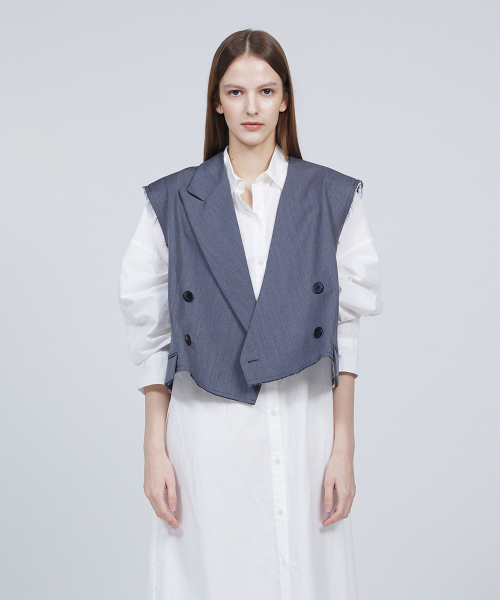 Origami signature cropped vest