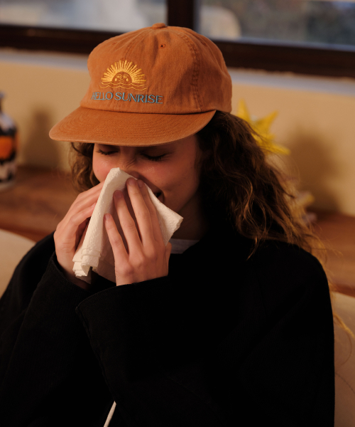 헬로 선라이즈(HELLO SUNRISE) Washed Two Tone Logo 6Panel