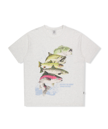Y.E.S Fishes Tee Light Grey