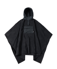 COMPACT TACTICAL PONCHO (BLACK) / RECYCLED