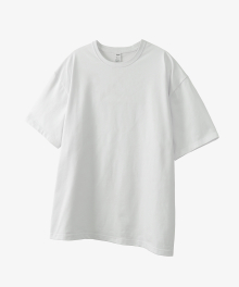 크루넥 하프 티셔츠 (WHITE)