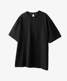 크루넥 하프 티셔츠 (BLACK)