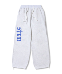 스티그마(STIGMA) STGM Logo Super Wide Jogger Pants White melange