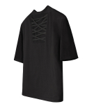 디그낙12(DGNAK12) 크로스 백 레이스업 티셔츠 (블랙/블랙)_ PE1TS1515