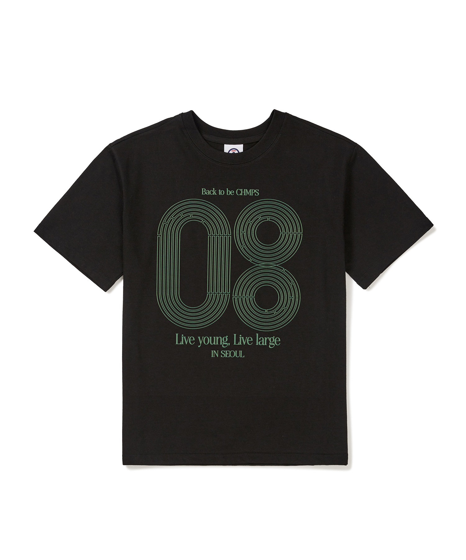 ★公式販売店★[BORNCHAMPS] REVERSE SEOUL LOGO TEE B24ST10BK 