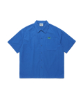 BIG POCKET WASHING STRING SS SHIRT BLUE