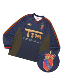 GRADATION MESHED SOCCER JERSEY LS NAVY