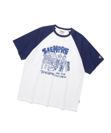 PLAY GROUND RAGLAN SS COBALT BLUE