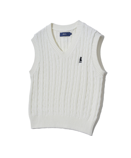 Женский жилет-лапша с V-вырезом, Ivory (100% COTTON)
