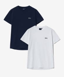2PACK) WOMENS SMALL ARCH BASIC T-SHIRT WHITE / NAVY