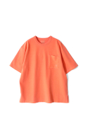 홀리선(HORLISUN) Lawrence Garment Dyeing Short T-shirt Orange