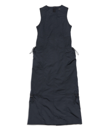 WOMENS POCKET DETAIL BACK OPEN MAXI DRESS - NAVY