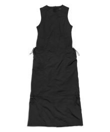 WOMENS POCKET DETAIL BACK OPEN MAXI DRESS - BLACK