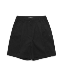 WOMENS ONETUCK CHINO SHORT - BLACK