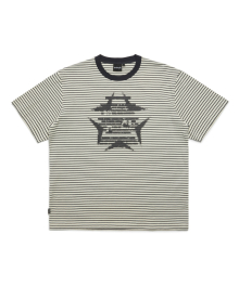 VINTAGE STAR STRIPE T-SHIRT - IVORY