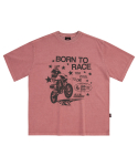 엠오오(MOO) 바이크 피그먼트 반팔 티셔츠 - 핑크