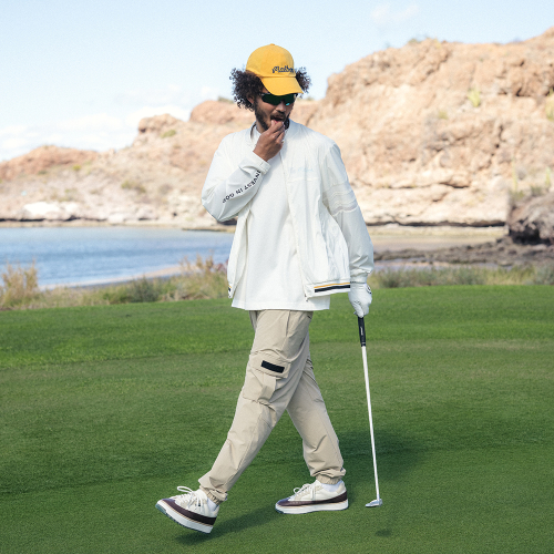 Malbon ゴルフジャケット ホワイト マルバーンゴルフ(マルボンゴルフ) 軽量防風サマージャケット